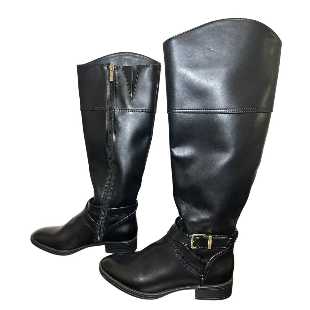 SAM EDELMAN CIRCUS Tall Black Leather Riding‎ Boots Women's SIZE 7